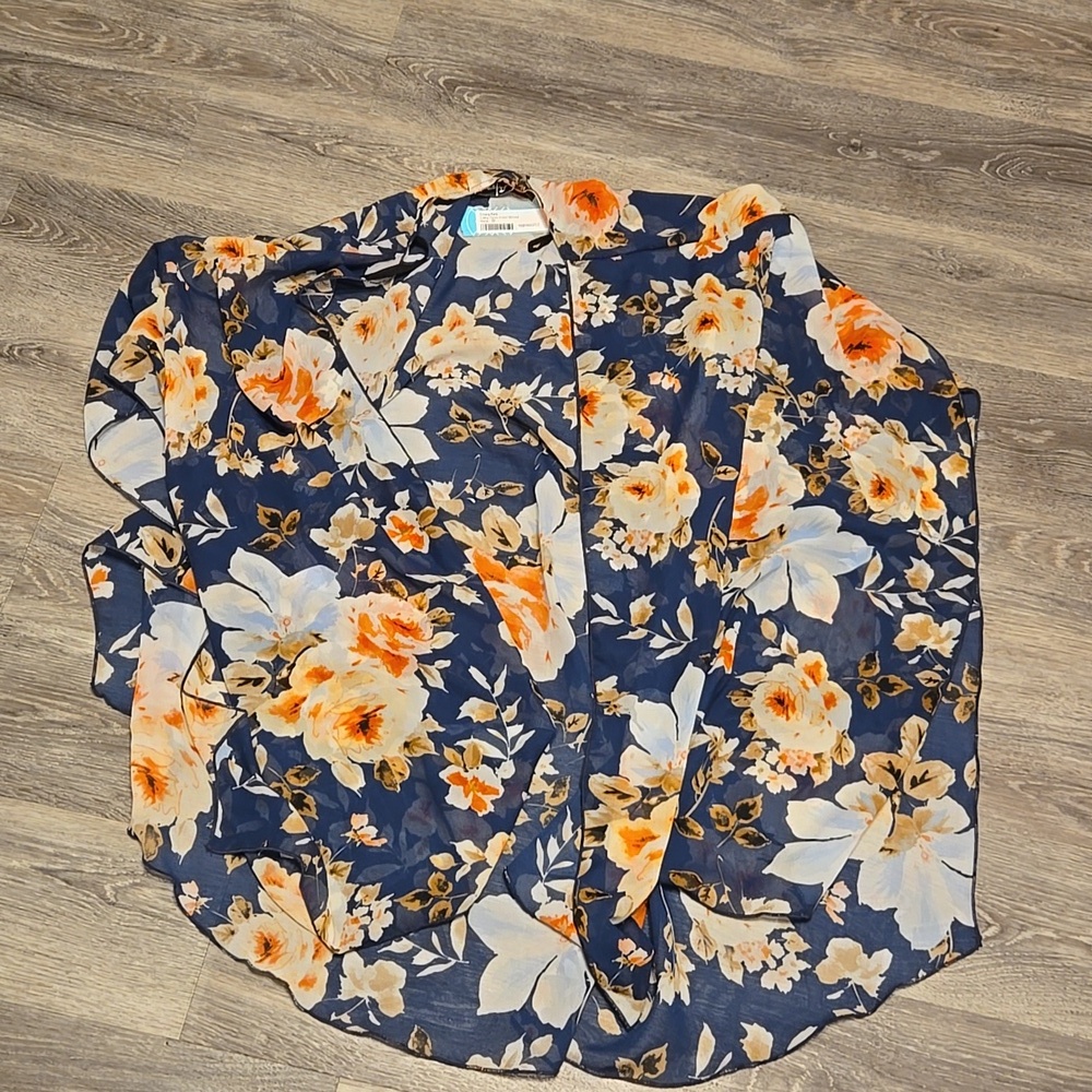 NWT Emory Park floral kimono sz 3X